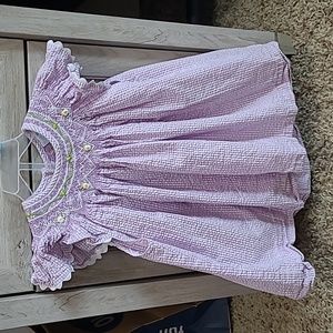 Purple Smocked Short Set